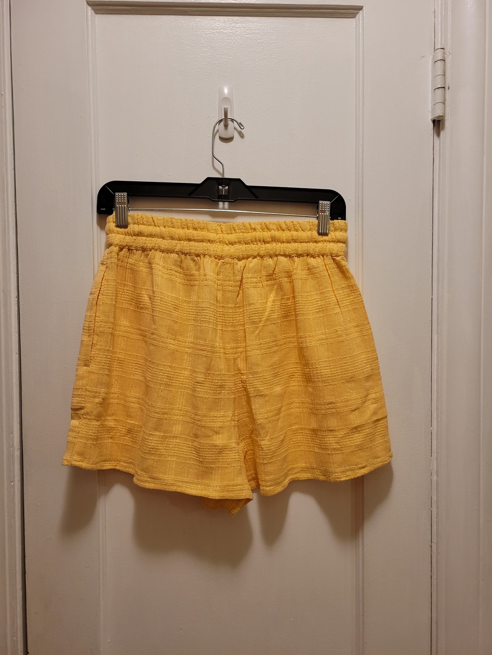 L*space Yellow High-Waist Drawstring Shorts NWT 100% Cotton - Picture 5 of 6